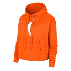 NIKE WNBA Logowoman Cropped Pullover Hoodie Size XL Orange NEW Basketball Sports